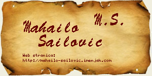 Mahailo Sailović vizit kartica